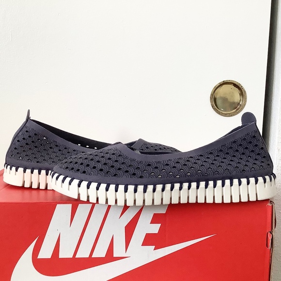 EU 37 Womens US 6.5-7 USED Ilse Jacobsen hornbaek tulip slip on shoes Navy Blue - Picture 2 of 9